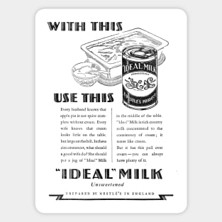 Nestle - "Ideal" Milk - 1929 Vintage Advert Sticker